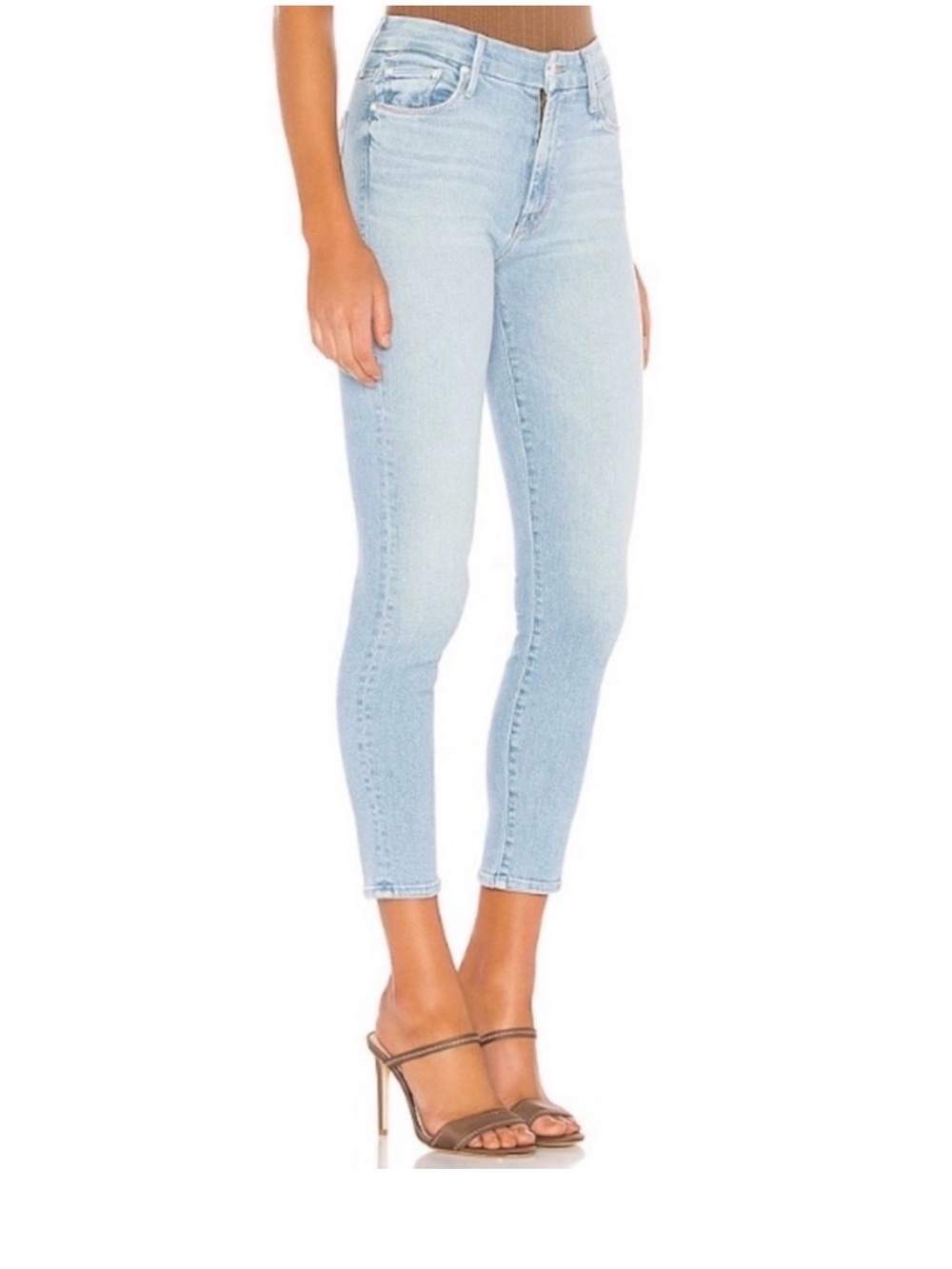 MOTHER The Looker Crop Skinny Jeans fresh catch 24